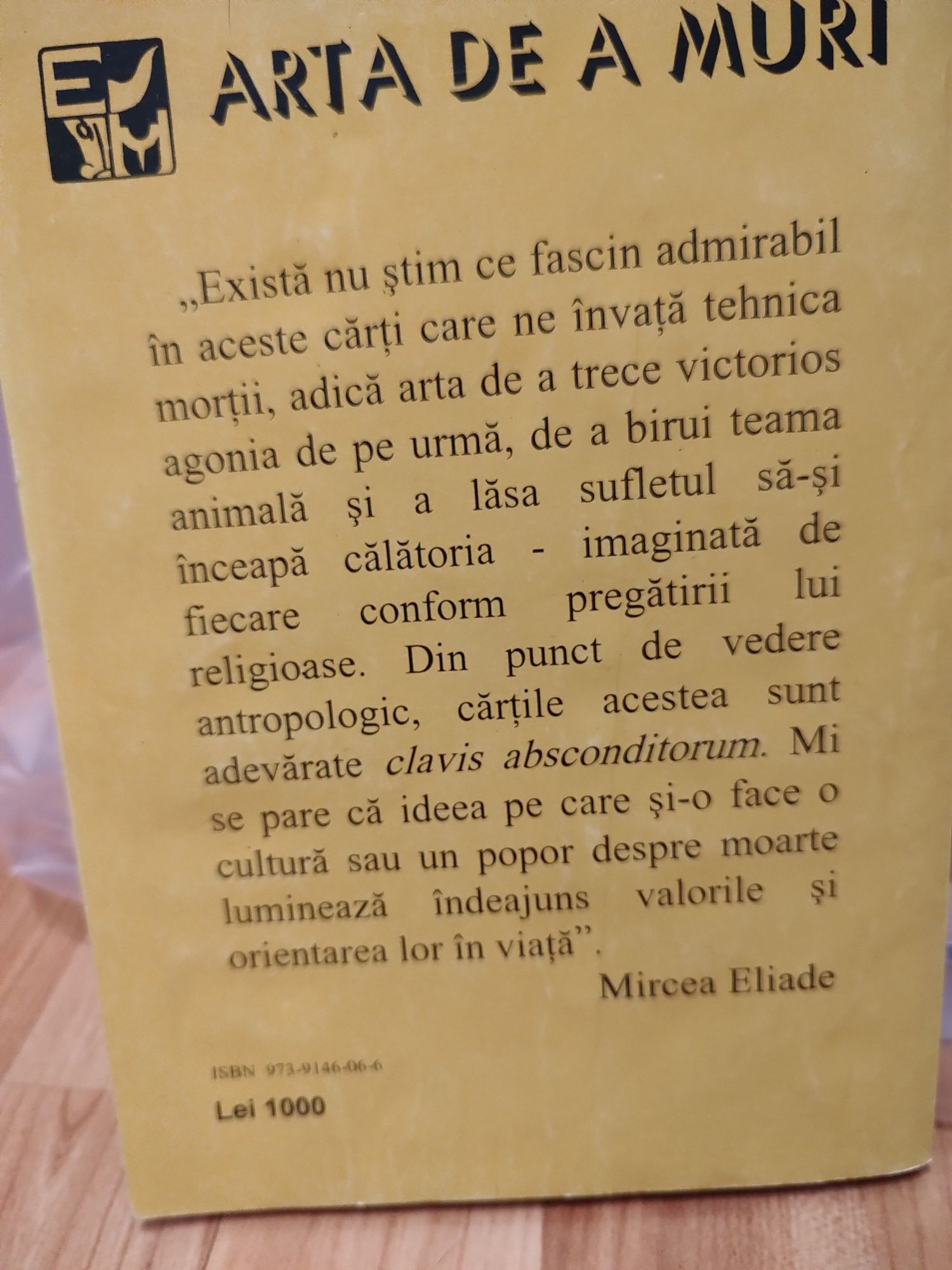 Arta de a muri, Mircea Eliade+2 vol./20 lei