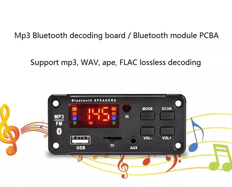 МП 3 плеър 2*20W, DC 9V-15V/4A, BT 5.0, папки/Sd/Fm/Aux