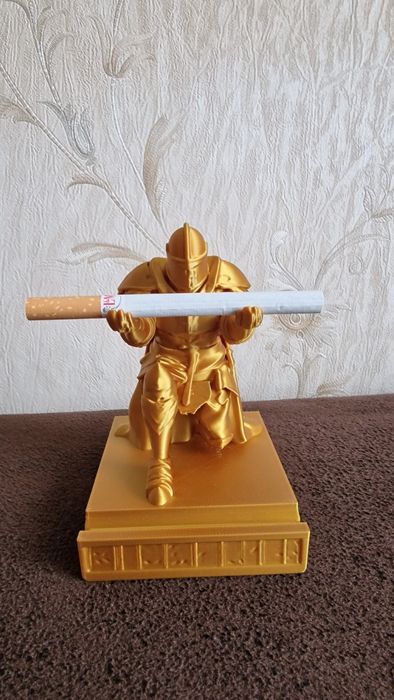 3д златен  рицар поставка химикал бюро декорация/3d print gold  knight