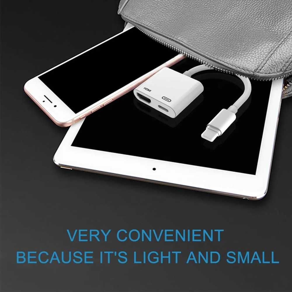 Преходник HUB22, Lightning към HDMI, Digital AV adapter, За iPhone