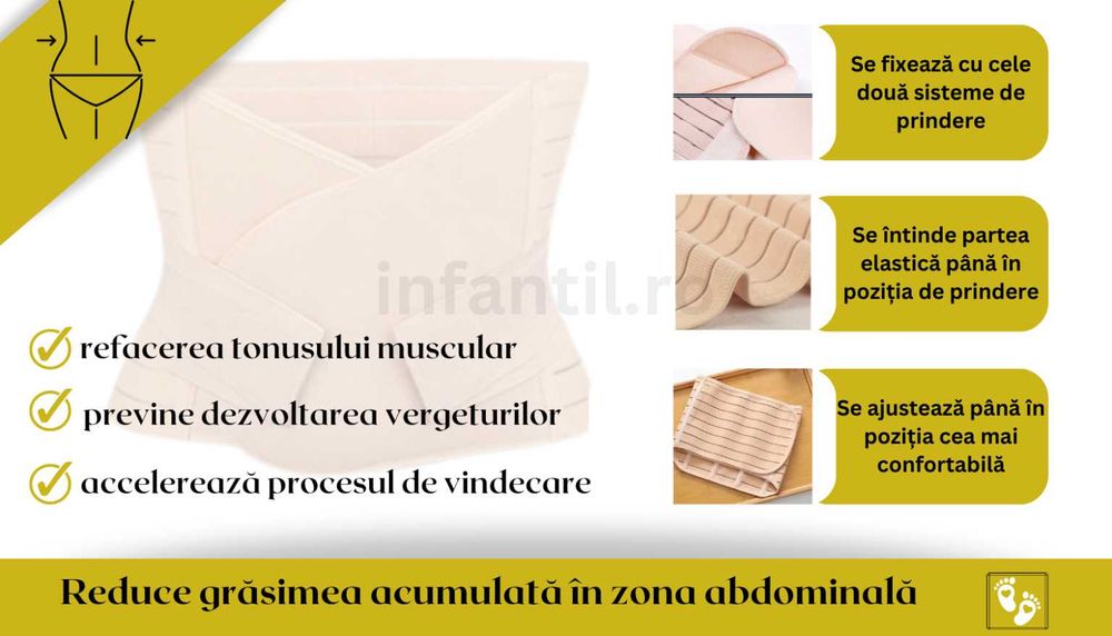 Centură postnatală culoare Nude
