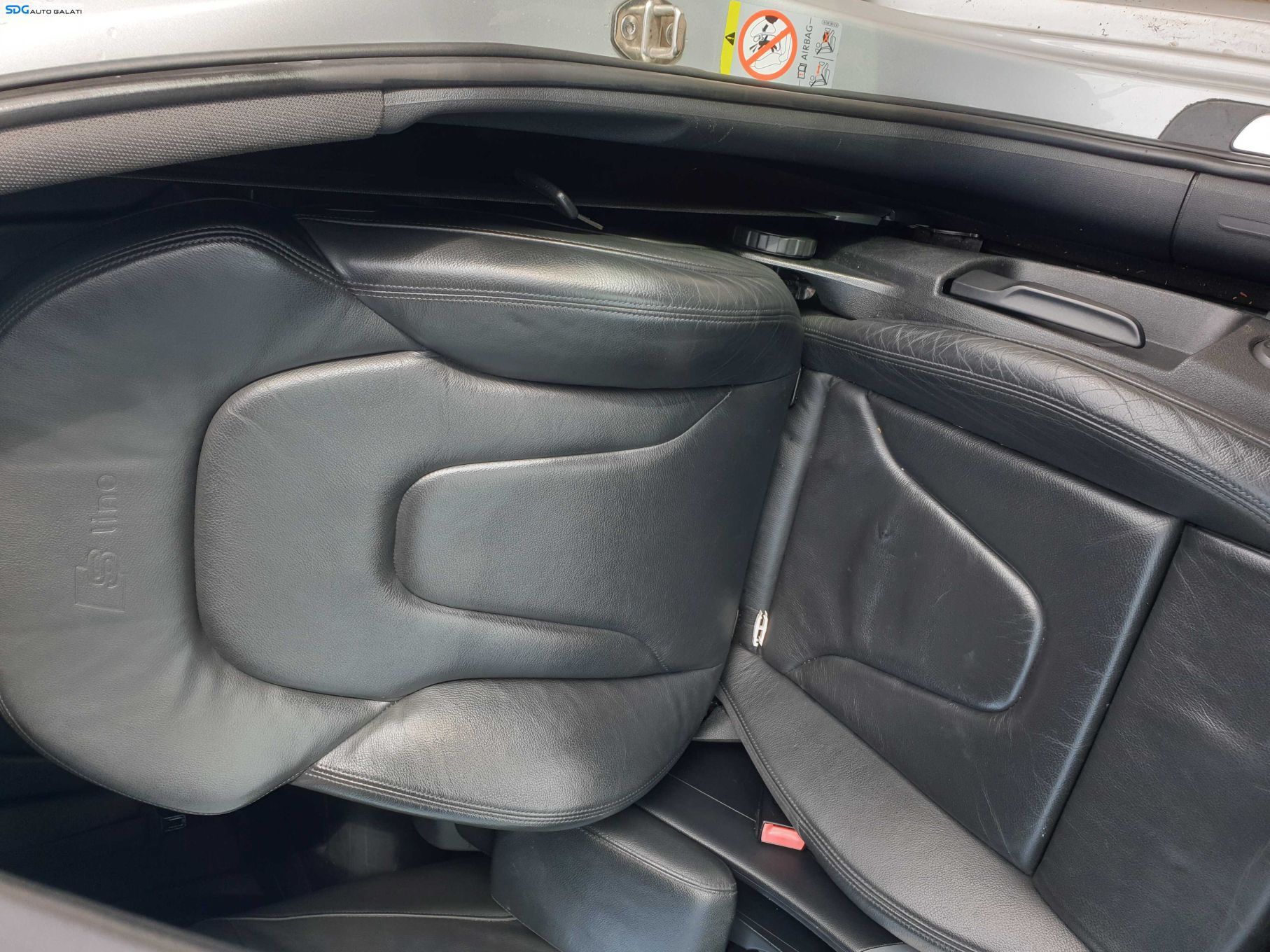 Interior Piele Neagra Fara Incalzire Scaune Fata Stanga Dreapta si Bancheta Spate Sezut cu Spatar Audi A4 B8 Berlina Sedan 2008 - 2015 [K2315]