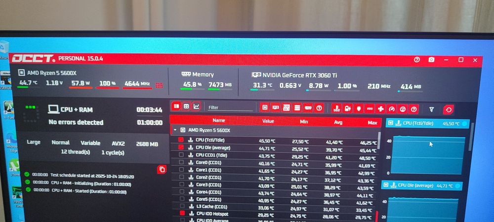 Компютър геймърски  ryzen 5600x ,rtx 3060ti ,16 рам 3600mhz, захр.650+