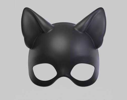 Маска чёрная кошки