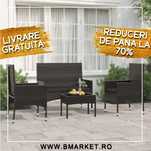 Set mobilier de gradina/terasa/balcon 2 fotolii 1 canapea si masa NOU
