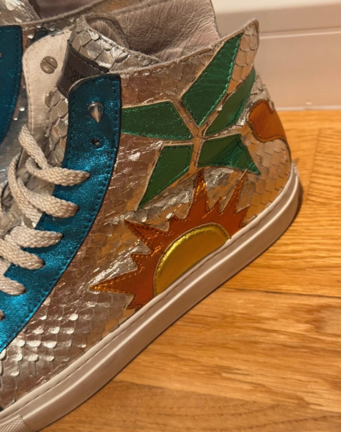 Pantofi sport Just Cavalli din piele naturala