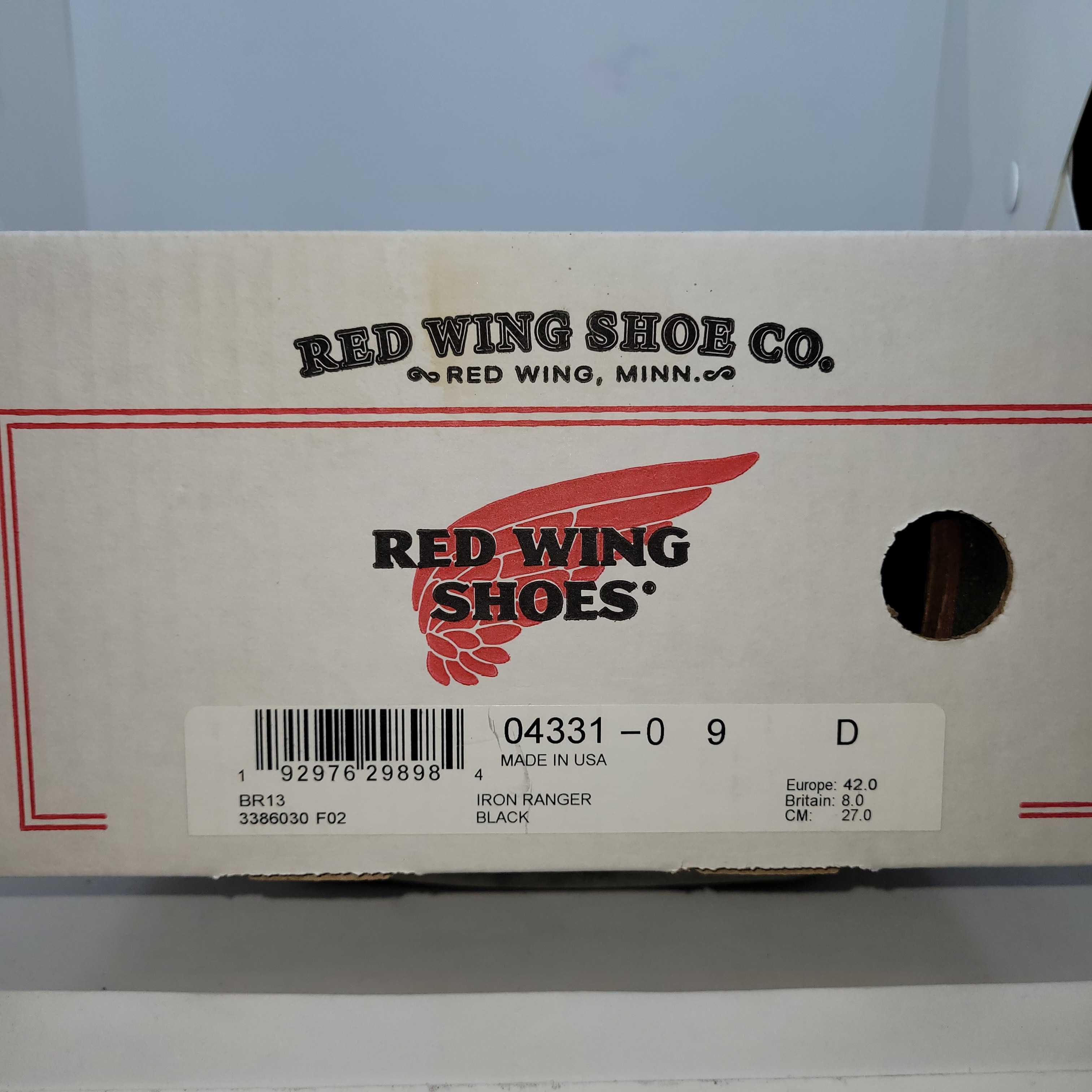 Red Wing 4331 Iron Ranger Riders Room Black Harness,US9D/EU42(42,5-43)