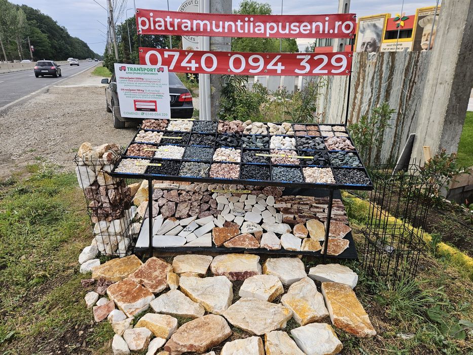 Piatra rotunjita alba gri rosiatica si colturoasa decorativa bolovani