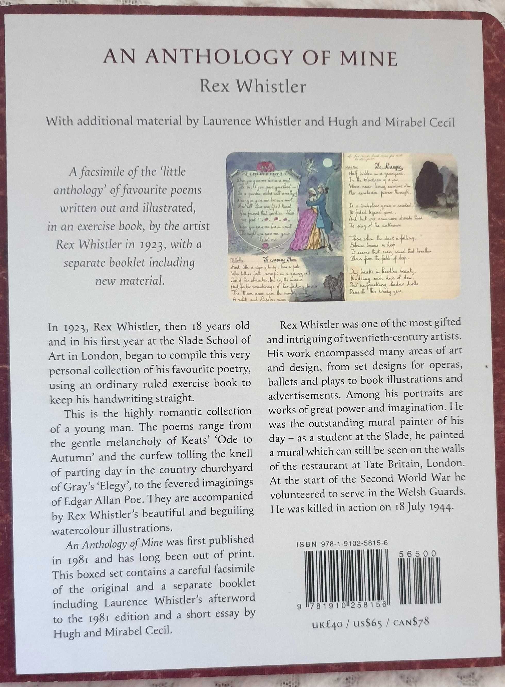 Poeme ilustrate - An Anthology of Mine - Rex Whistler