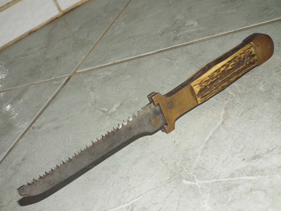 WW II Cutit vechi plásele din corn cu lame interschimbabile nr.6