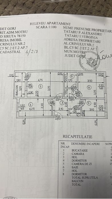 Vand apartament 3 camere