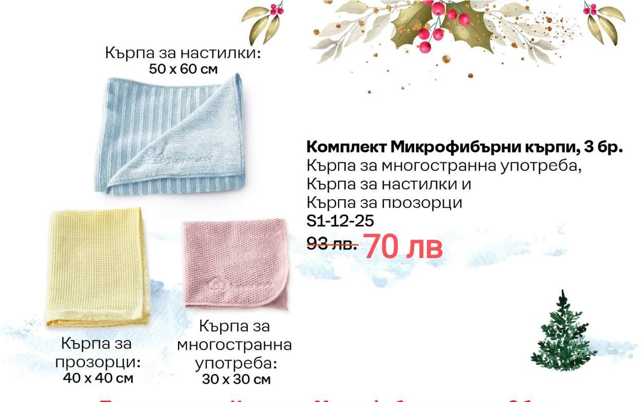 Tupperware /таперуеар кърпи за прозорци