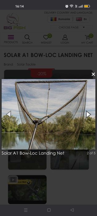 Vând minciog Solar A1 Bow-Loc Landing Net