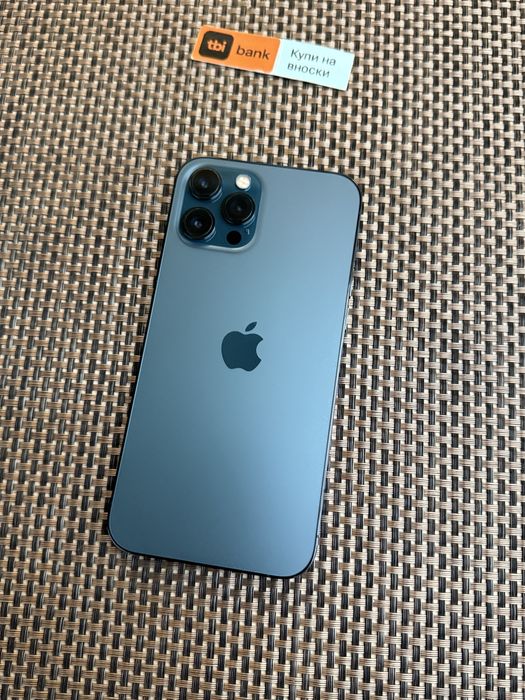 КАТО НОВ! *ЛИЗИНГ*/ iPhone 12 Pro Max 128Gb Pacific Blue / Айфон