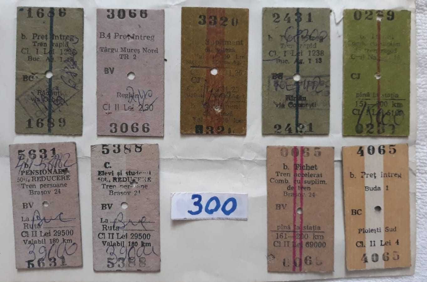 Bilete de tren de colecție nu trimit în țară predare personală în cent