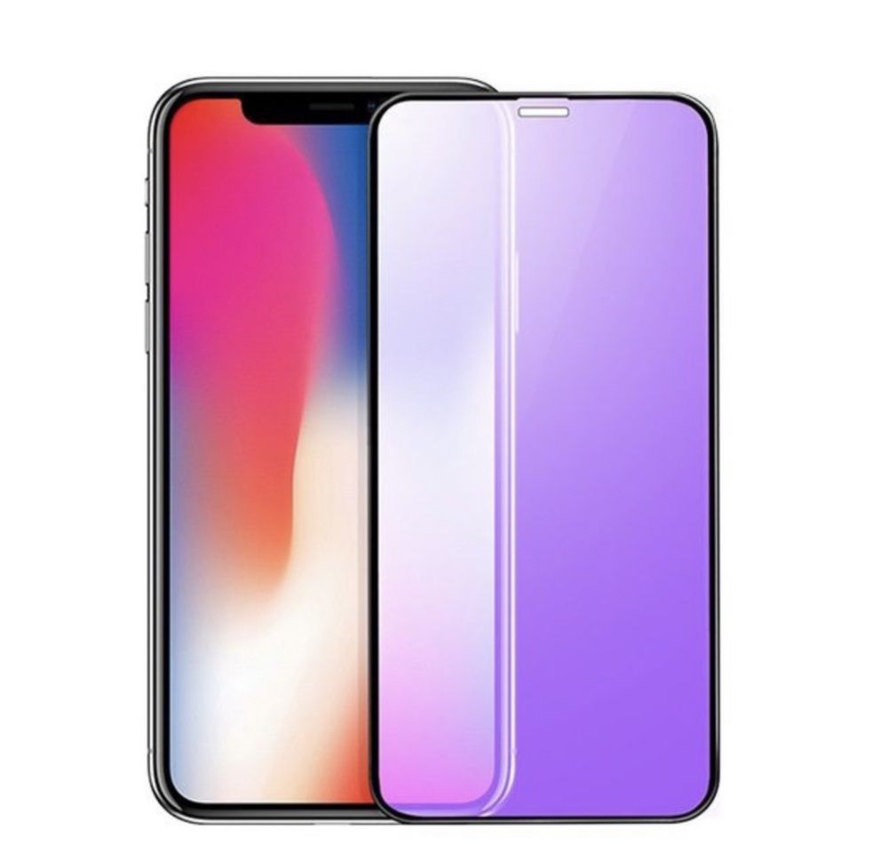 Iphone X XS - Folie Sticla Curved 3D Albastra Antireflex