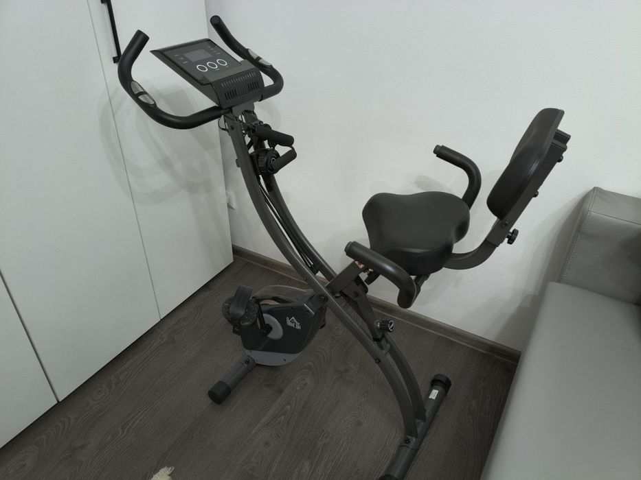 HOMCOM Bicicletă fitness pliabilă 8 niveluri