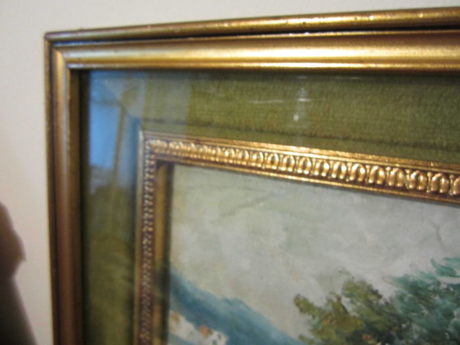 Tablou an ulei  cu rama dubla foarte frumos