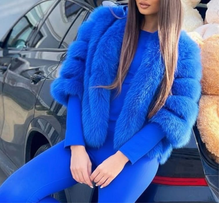 Haina blana naturala vulpe