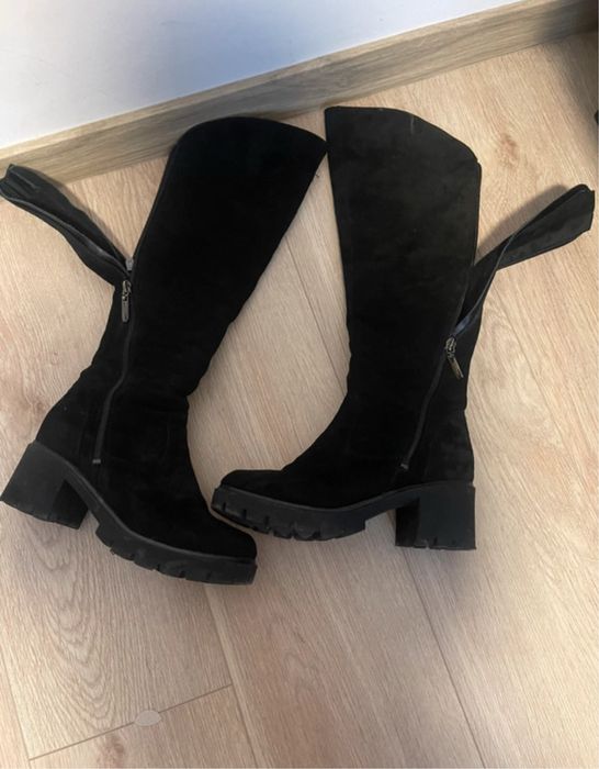 cizme piele intoarsa naturala 36