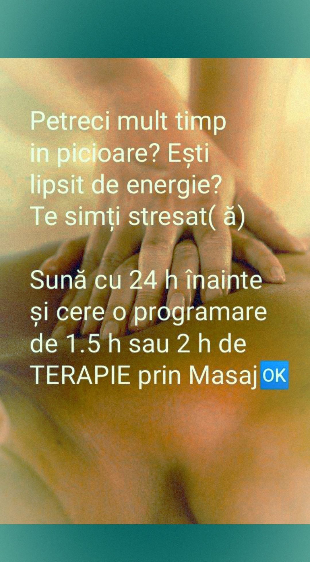 Masaj terapie  90min/ 120 min