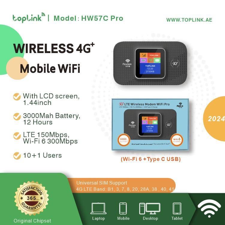 Modem беспроводной мобильный Wi-Fi 4G LTE (HW57c Pro) сим карта роутер