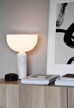 Lampa de masa Kizu, marmura alba, brand NewWorks Danemarca, noua