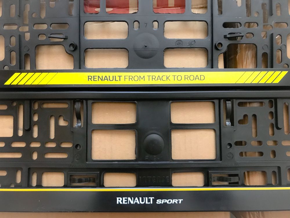 Рамки за номер RENAULT SPORT RS стойки за номер Рено РС държачи Reno 5
