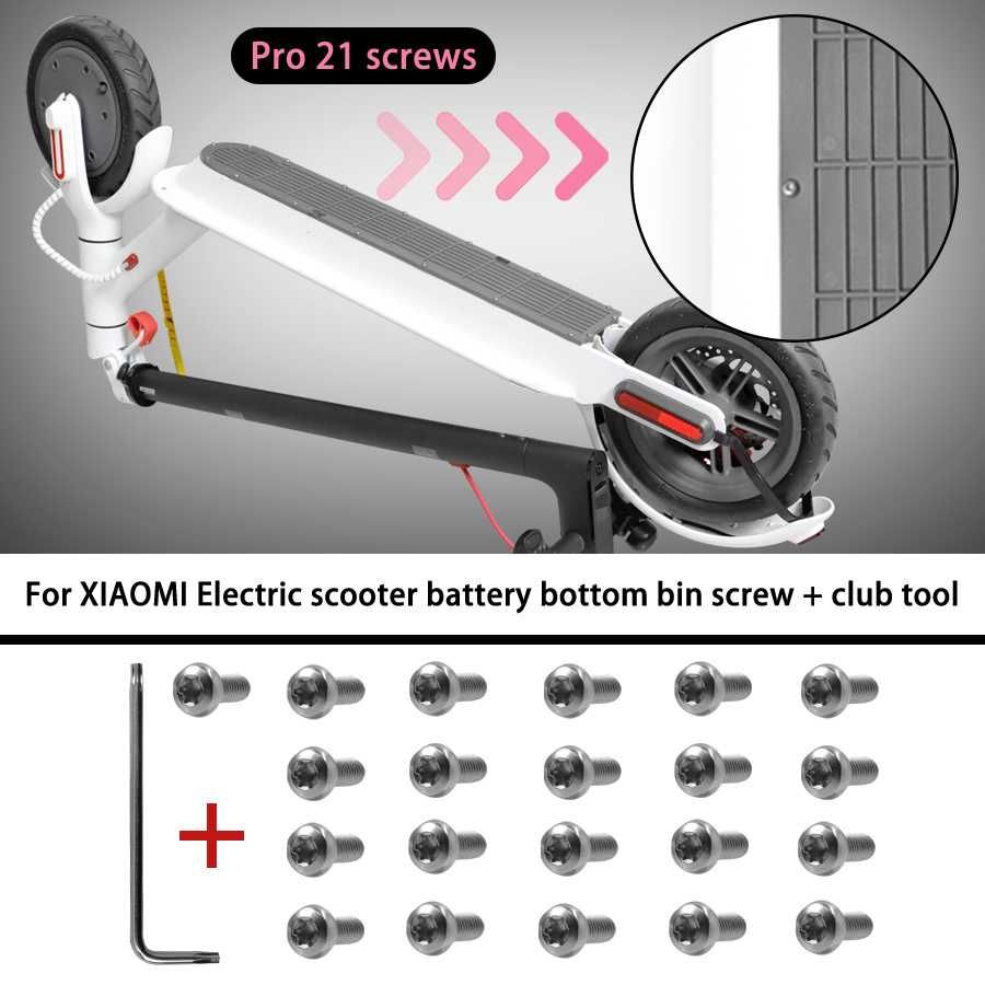 Set 21 suruburi capac baterie acumulator trotineta Xiaomi M365 / Pro