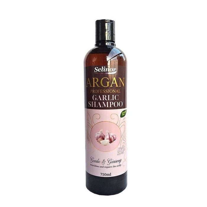 Selinor Шампоан за коса с чесън, арганово масло, витамин B3 и кератин