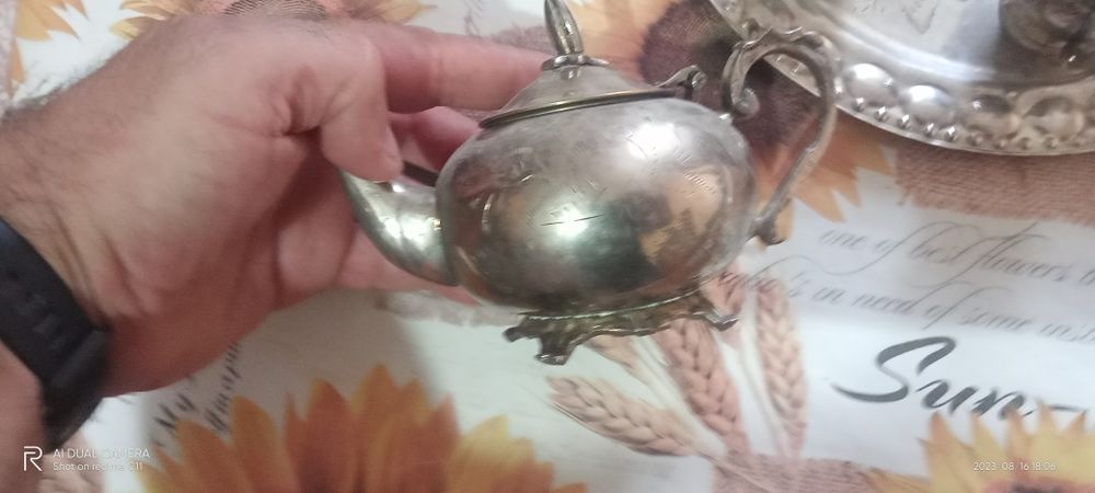 Стариннен Индийски сервиз посребрен