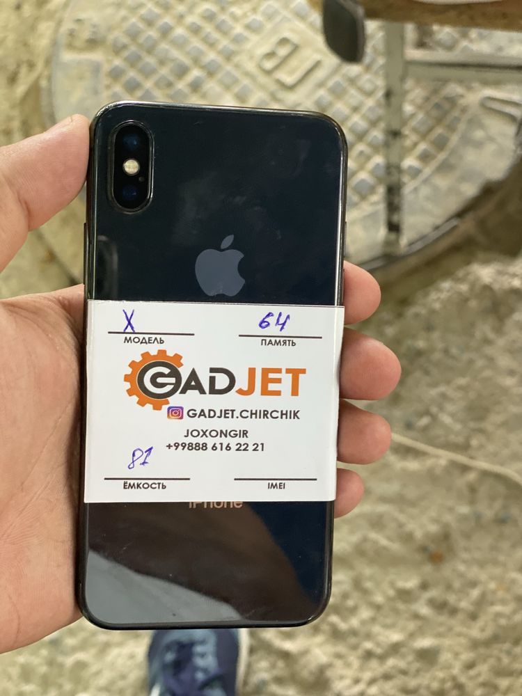 Iphone x 64 pamit 81 %holati idiyal