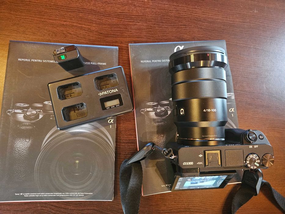 Aparat foto a6300 cu obiectiv sony F4/18-105 ideal pentru poze