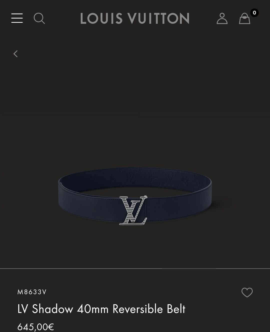 Ремень Louis Vuitton Shadow