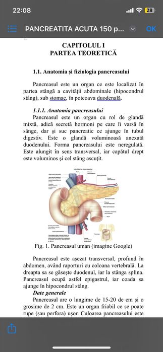 Îngrijirea pacientului cu pancreatită acută
