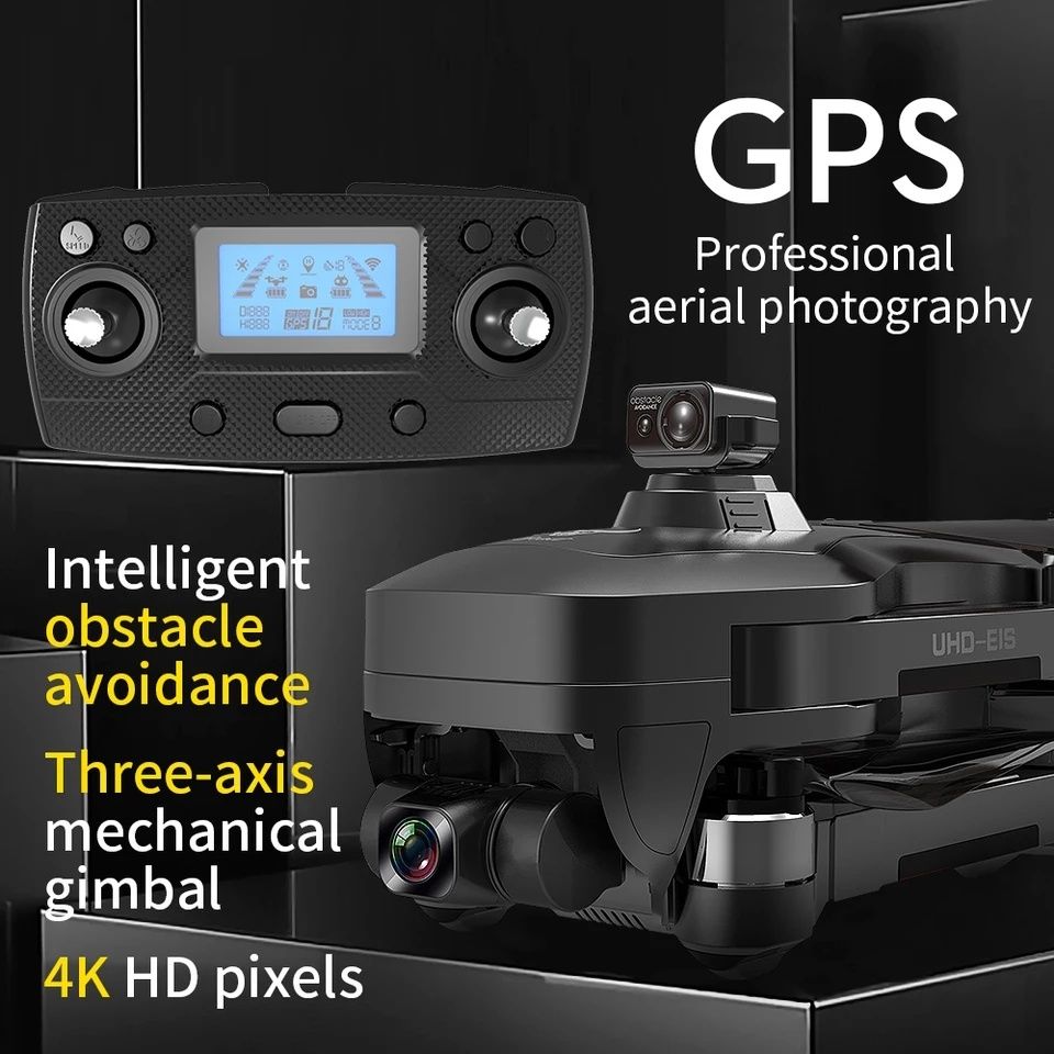 Drona cu 3 axe gimbal,Camera  14Mpx,4K,Gps,1200Metri,5G,urmărire,Noua