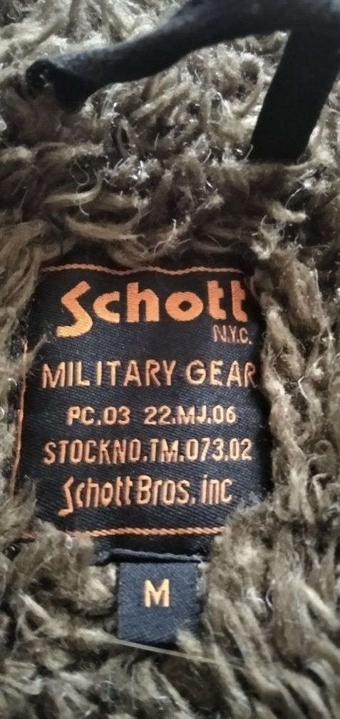 Schott NYC  military gear zip Мъжка жилетка/яке 45% вълна