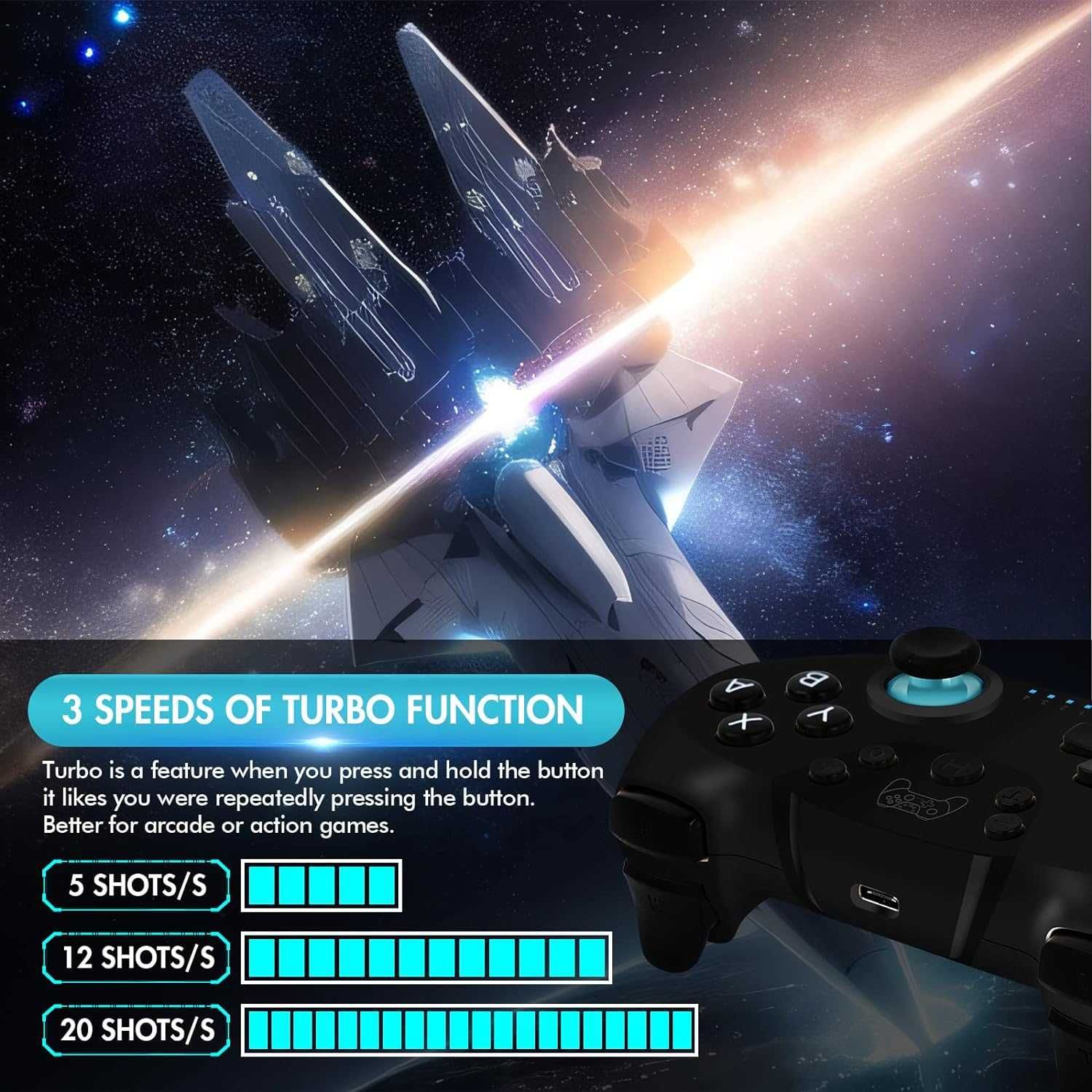 Безжичен контролер за N-SL SW001+ за Nintendo Switch