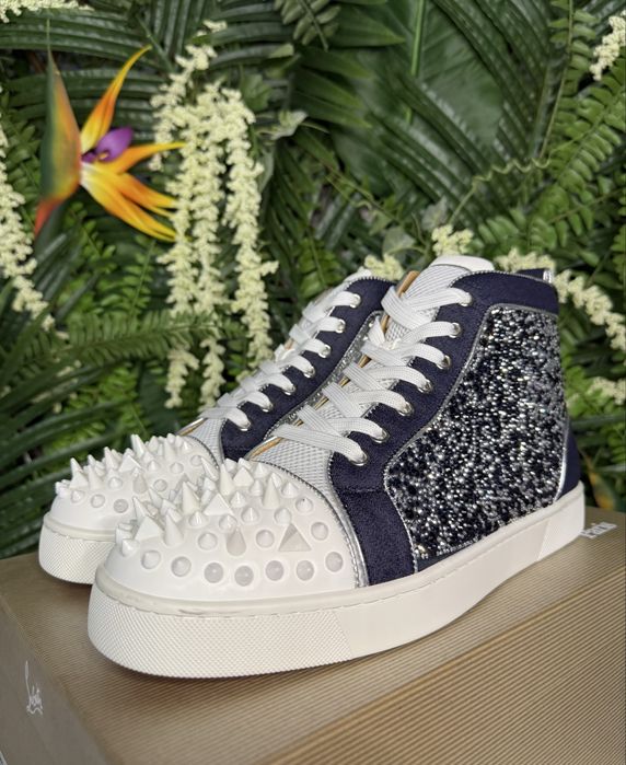 Christian Louboutin High White Blue