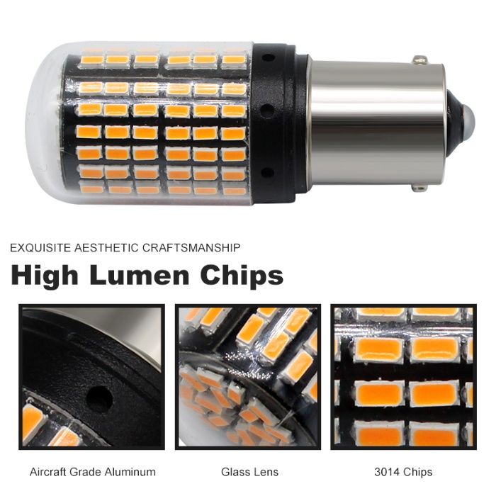 Becuri led semnal, lumina Canbus P21w Py21w T20 doua faze 1156 1157