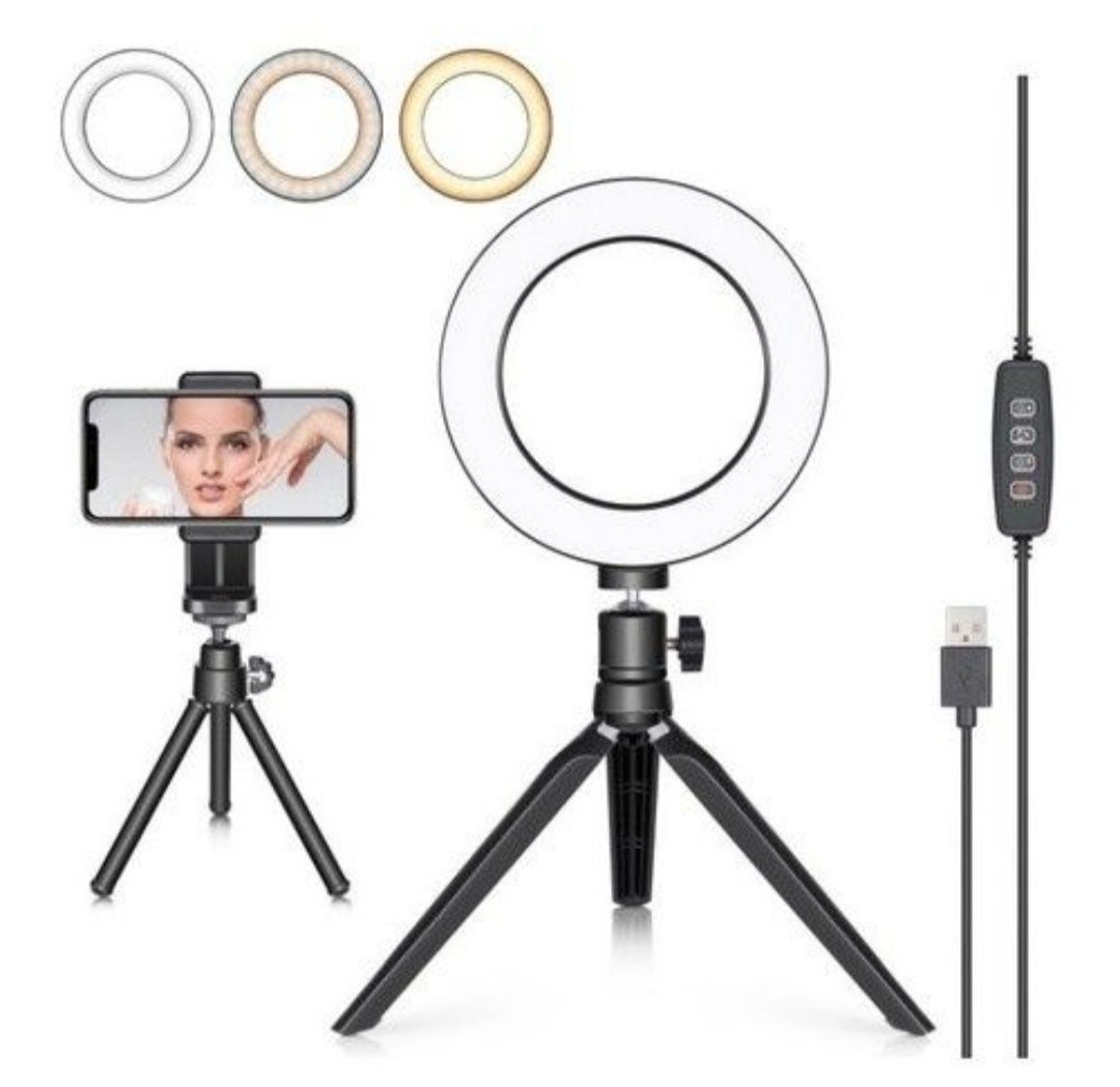 Lampă Circulara Ring Light pentru birou trepied telecomanda fir