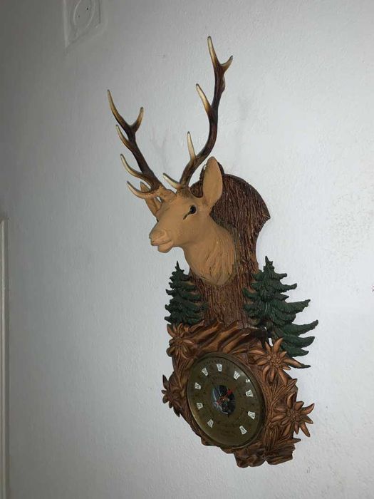 Barometru cerb decor cabana vanatoreasca