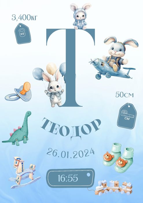 Бебешка визитка и семейни визитки