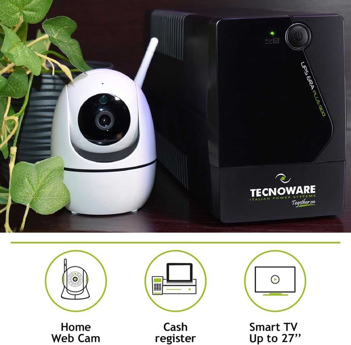 Нов, неразопакован Tecnoware УПС UPS ERA PLUS 900 УПС - 4 IEC изхода