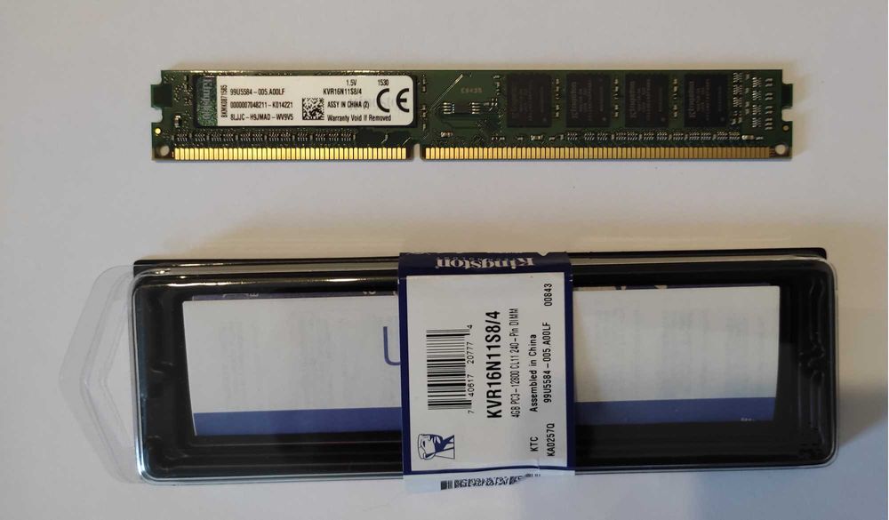 RAM памет Kingston 4GB DDR3 1600 МHz за настолен компютър