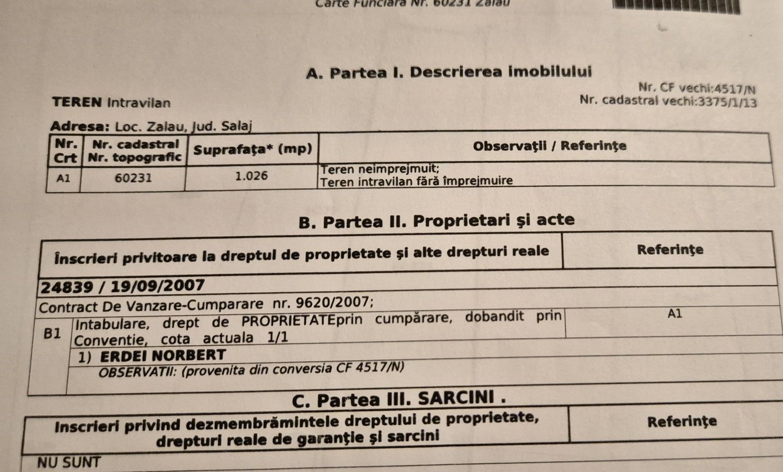 Vând teren intravilan livadă Mesés 10 ari