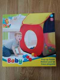 Cort de joaca pentru copii - Pop up house bebe cu 40 bile nou