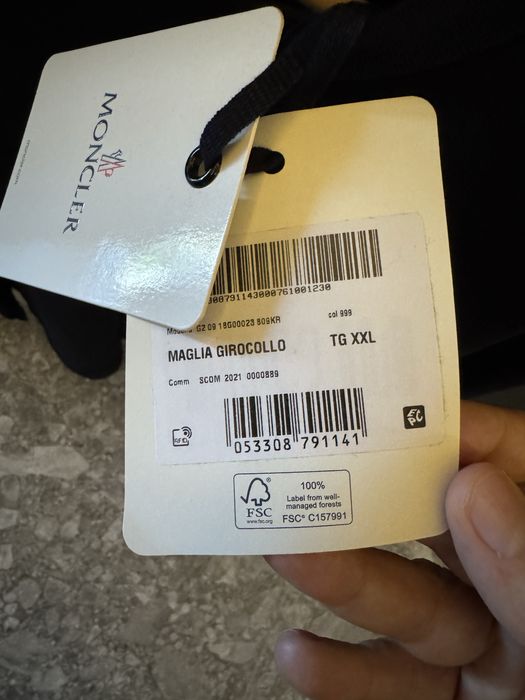 Оригинална мъжка черна фланела Moncler