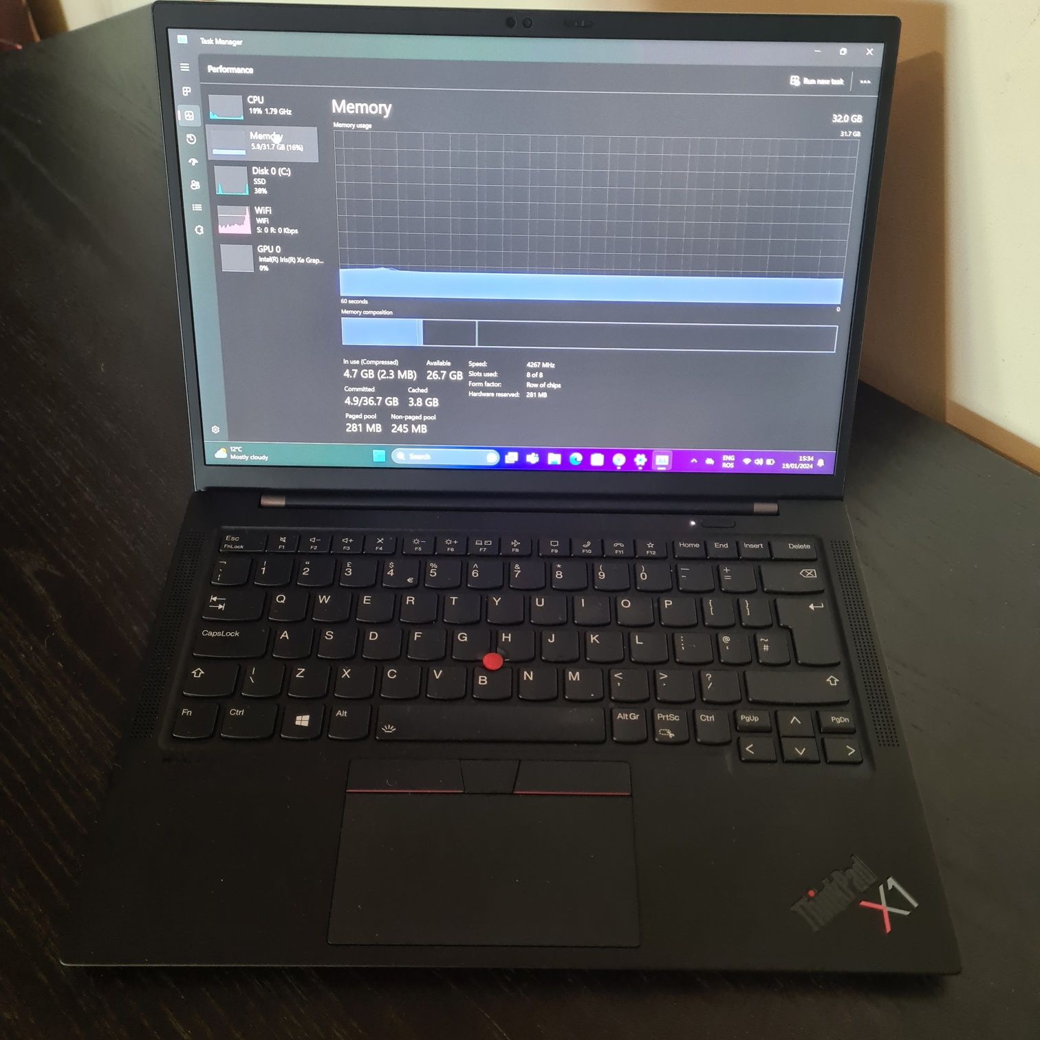 Laptop Lenovo ThinkPad X1 Carbon Gen 9 cu Intel Core i7-1165G7