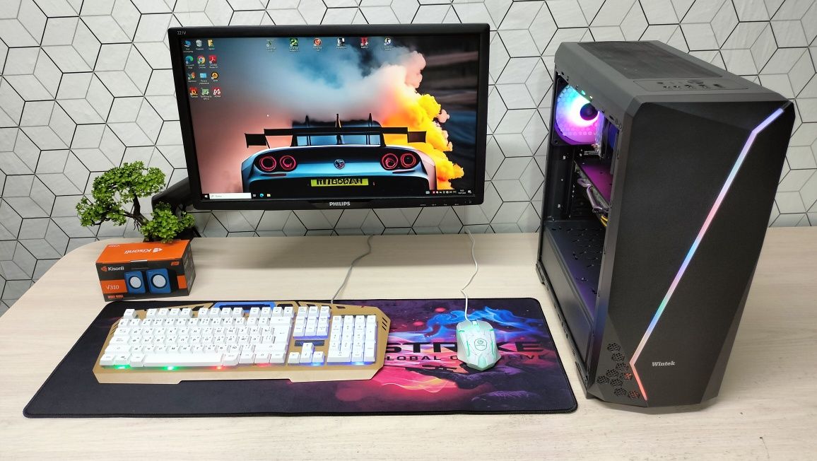 Intel Core i7, RX 580 8 GB, 16 GB RAM, SSD + HDD в полном комплекте